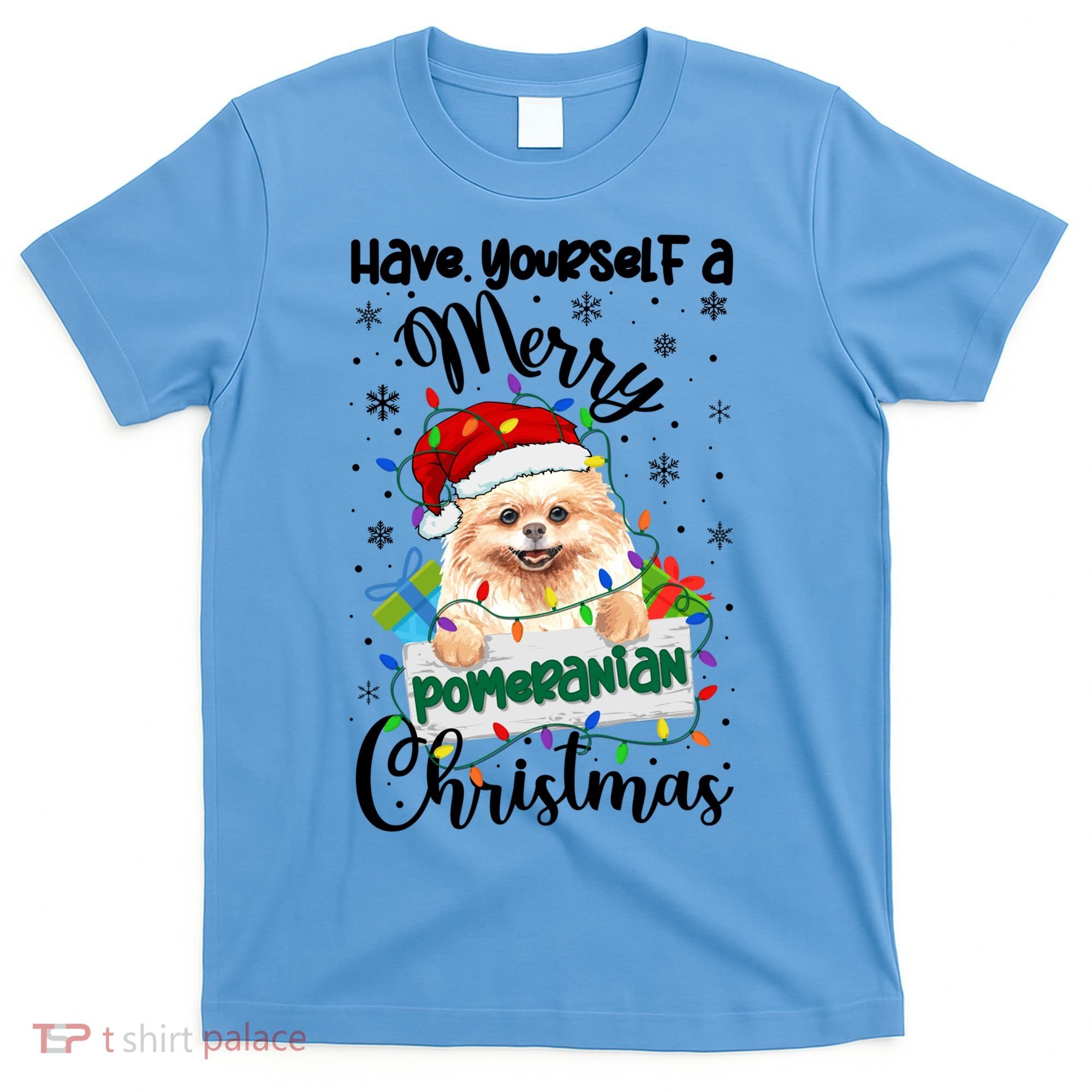 Merry Pomeranian Christmas Pomeranian Xmas Party Meaningful Gift T-Shirt