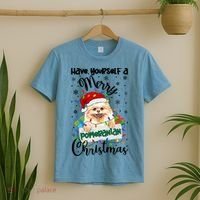 Merry Pomeranian Christmas Pomeranian Xmas Party Meaningful Gift T-Shirt thumb 2