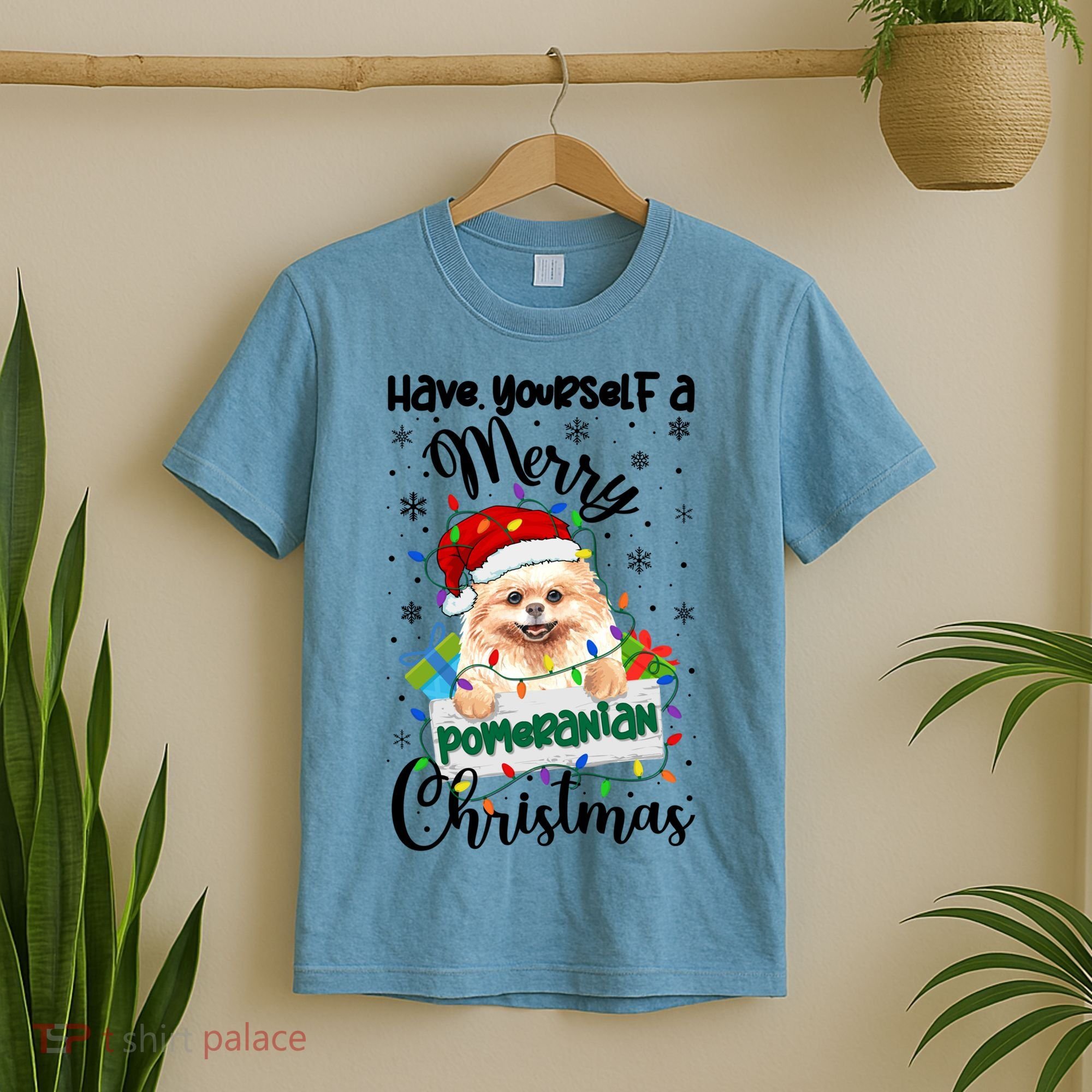 Merry Pomeranian Christmas Pomeranian Xmas Party Meaningful Gift T-Shirt