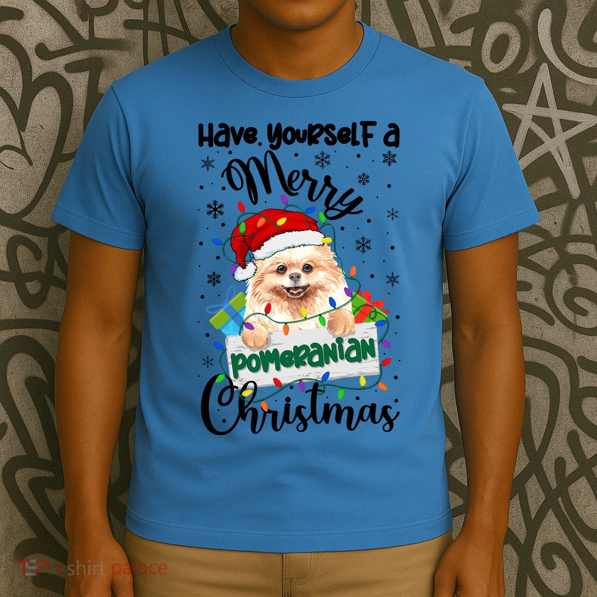 Merry Pomeranian Christmas Pomeranian Xmas Party Meaningful Gift T-Shirt