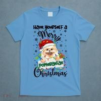 Merry Pomeranian Christmas Pomeranian Xmas Party Meaningful Gift T-Shirt thumb 4