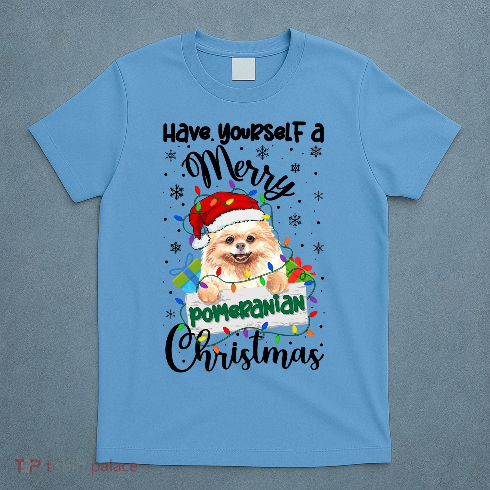 Merry Pomeranian Christmas Pomeranian Xmas Party Meaningful Gift T-Shirt
