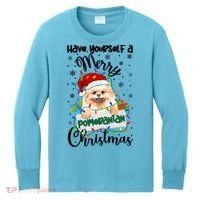 Merry Pomeranian Christmas Pomeranian Xmas Party Meaningful Gift Kids Long Sleeve Shirt thumb 0
