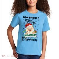 Merry Pomeranian Christmas Pomeranian Xmas Party Meaningful Gift Kids T-Shirt thumb 2