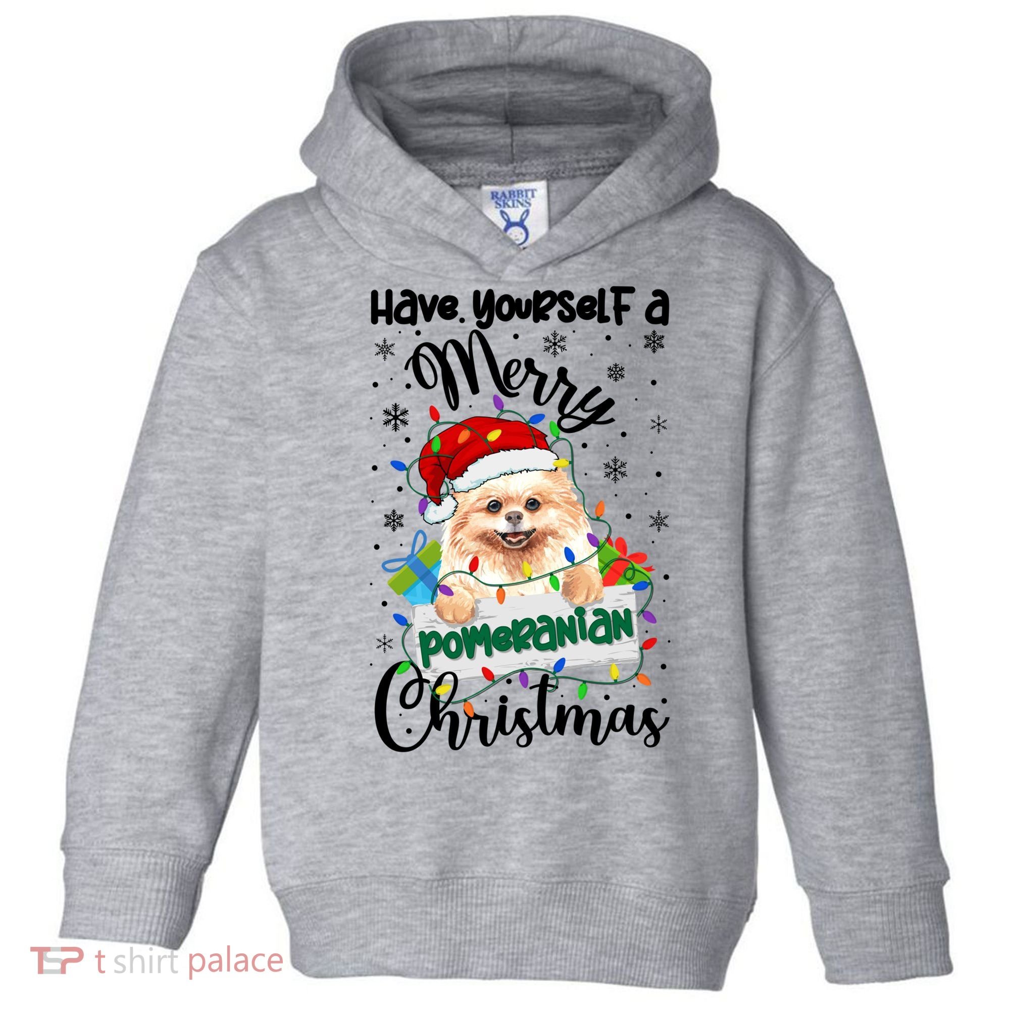 Merry Pomeranian Christmas Pomeranian Xmas Party Meaningful Gift Toddler Hoodie