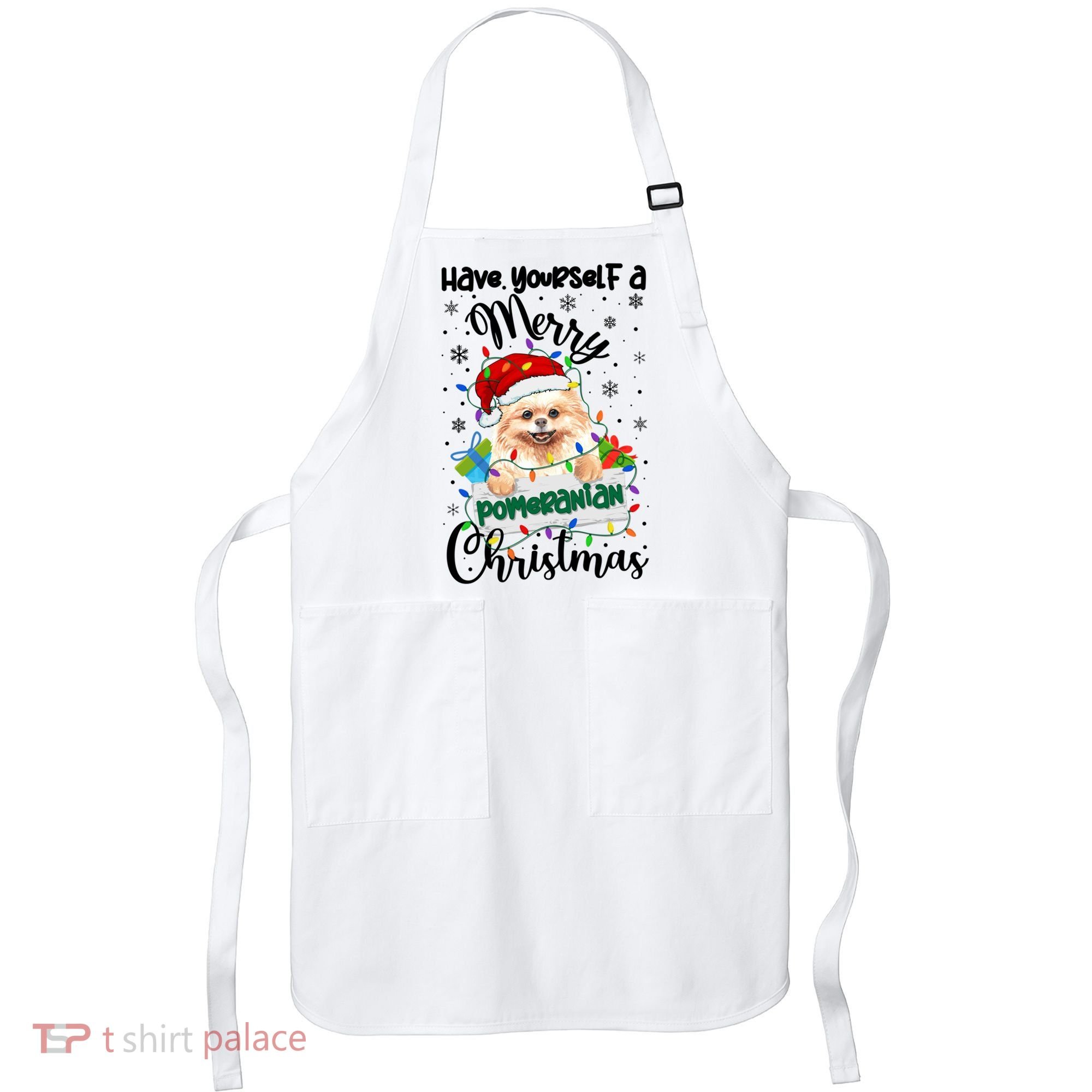 Merry Pomeranian Christmas Pomeranian Xmas Party Meaningful Gift Apron