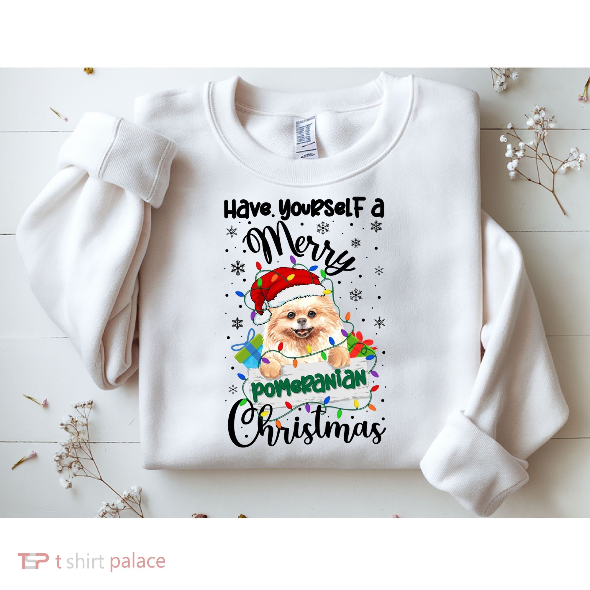 Merry Pomeranian Christmas Pomeranian Xmas Party Meaningful Gift Sweatshirt