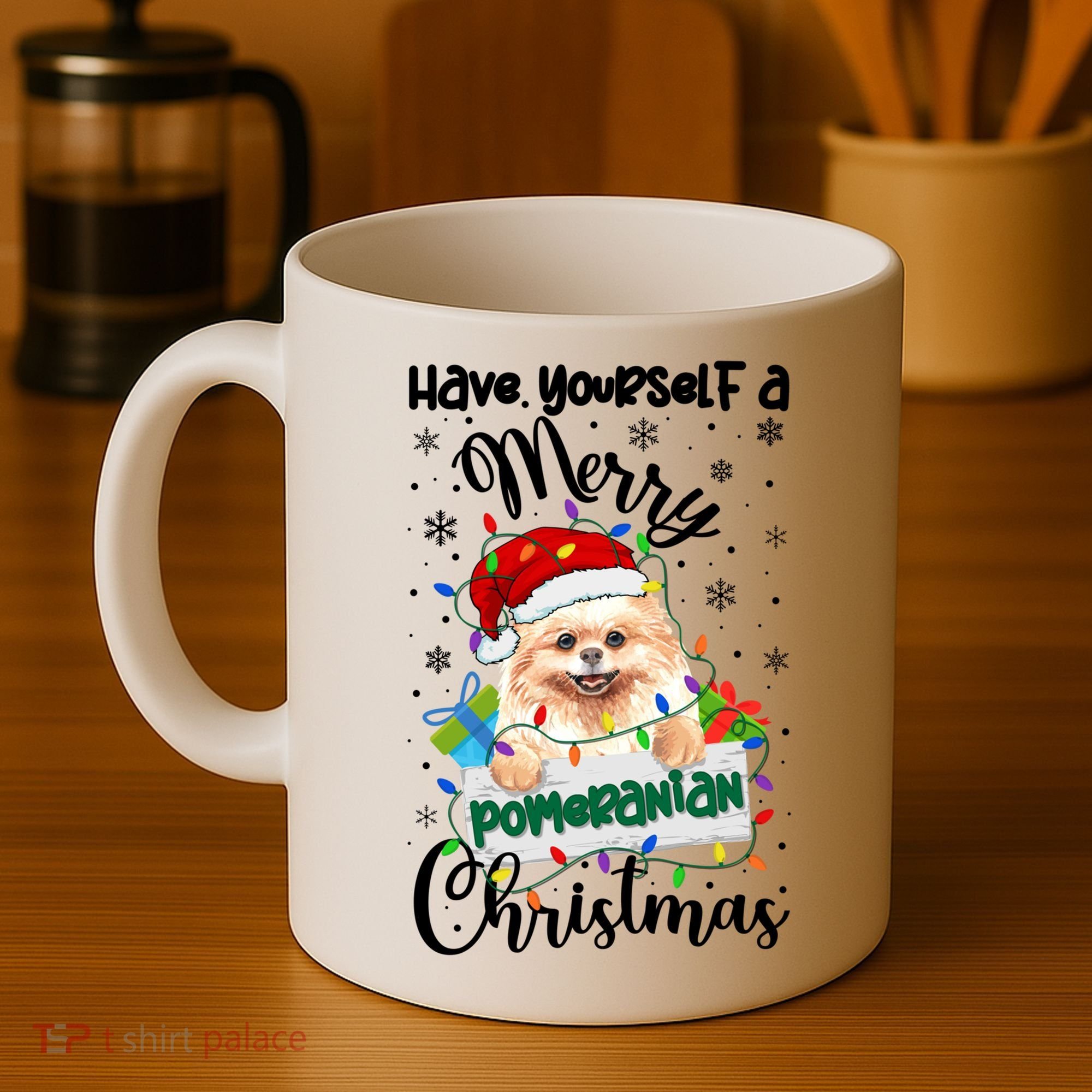 Merry Pomeranian Christmas Pomeranian Xmas Party Meaningful Gift Coffee Mug
