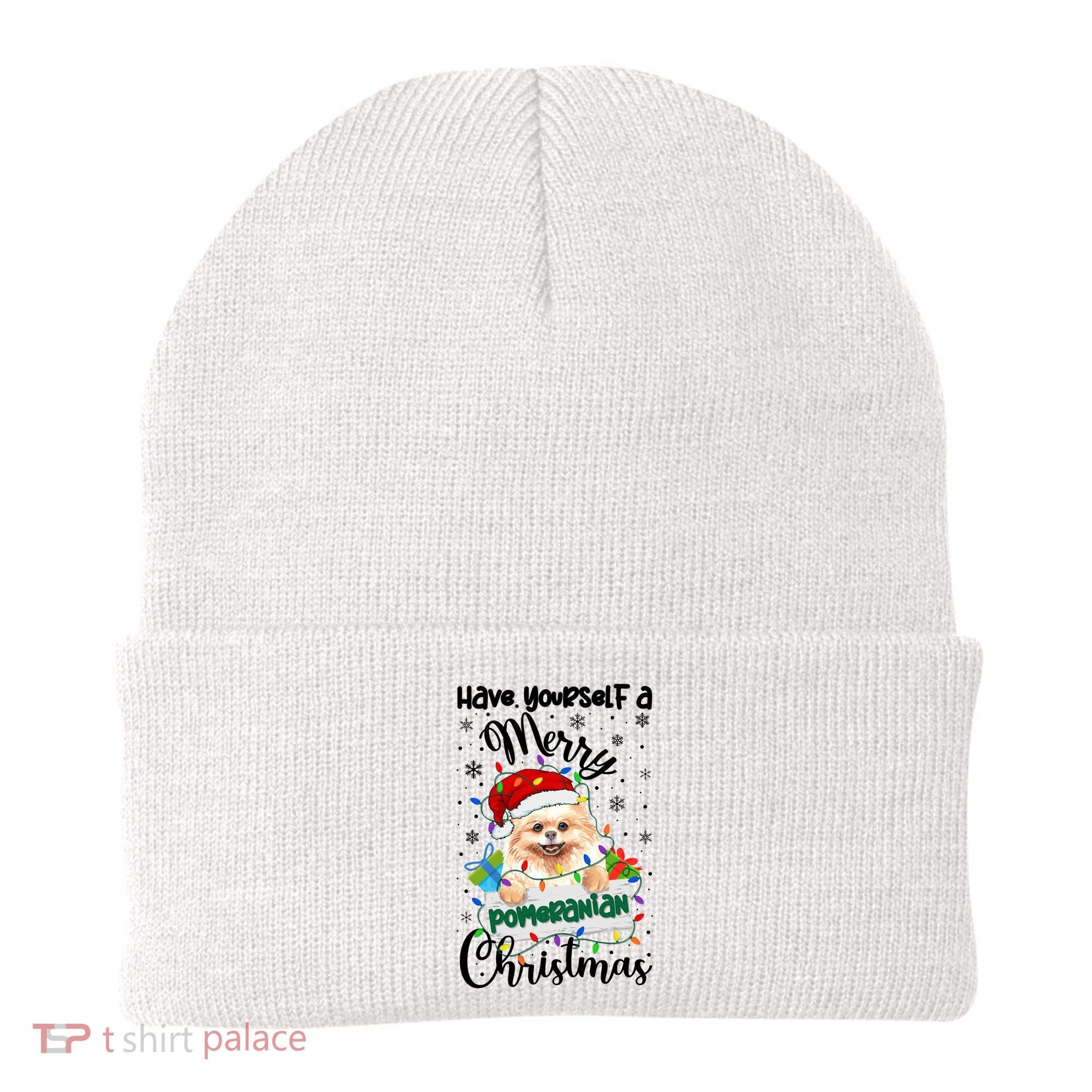 Merry Pomeranian Christmas Pomeranian Xmas Party Meaningful Gift Beanie