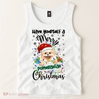 Merry Pomeranian Christmas Pomeranian Xmas Party Meaningful Gift Tank Top thumb 2