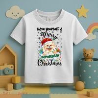 Merry Pomeranian Christmas Pomeranian Xmas Party Meaningful Gift Toddler T-Shirt thumb 3