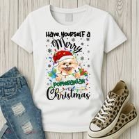 Merry Pomeranian Christmas Pomeranian Xmas Party Meaningful Gift Women's T-Shirt thumb 3