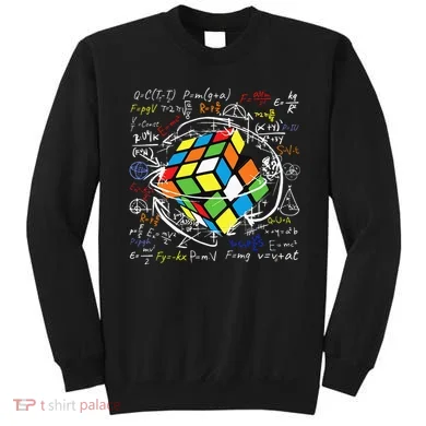 Melting Puzzle Cube Speed Cuber Physics Math Game 80s Retro Sweatshirt