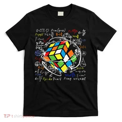 Melting Puzzle Cube Speed Cuber Physics Math Game 80s Retro T-Shirt