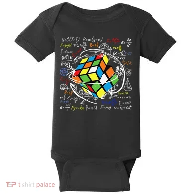 Melting Puzzle Cube Speed Cuber Physics Math Game 80s Retro Baby Bodysuit