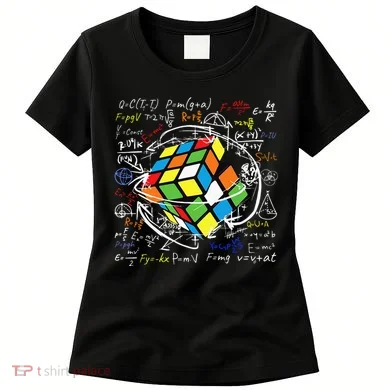 Melting Puzzle Cube Speed Cuber Physics Math Game 80s Retro Women's T-Shirt
