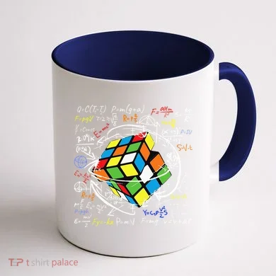 Melting Puzzle Cube Speed Cuber Physics Math Game 80s Retro Coffee Mug back
