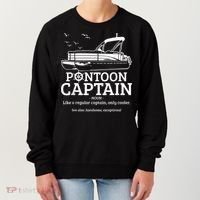 Mens Pontoon Captain Definition Funny Pontoon Boat Boating Women's Sweatshirt thumb 0