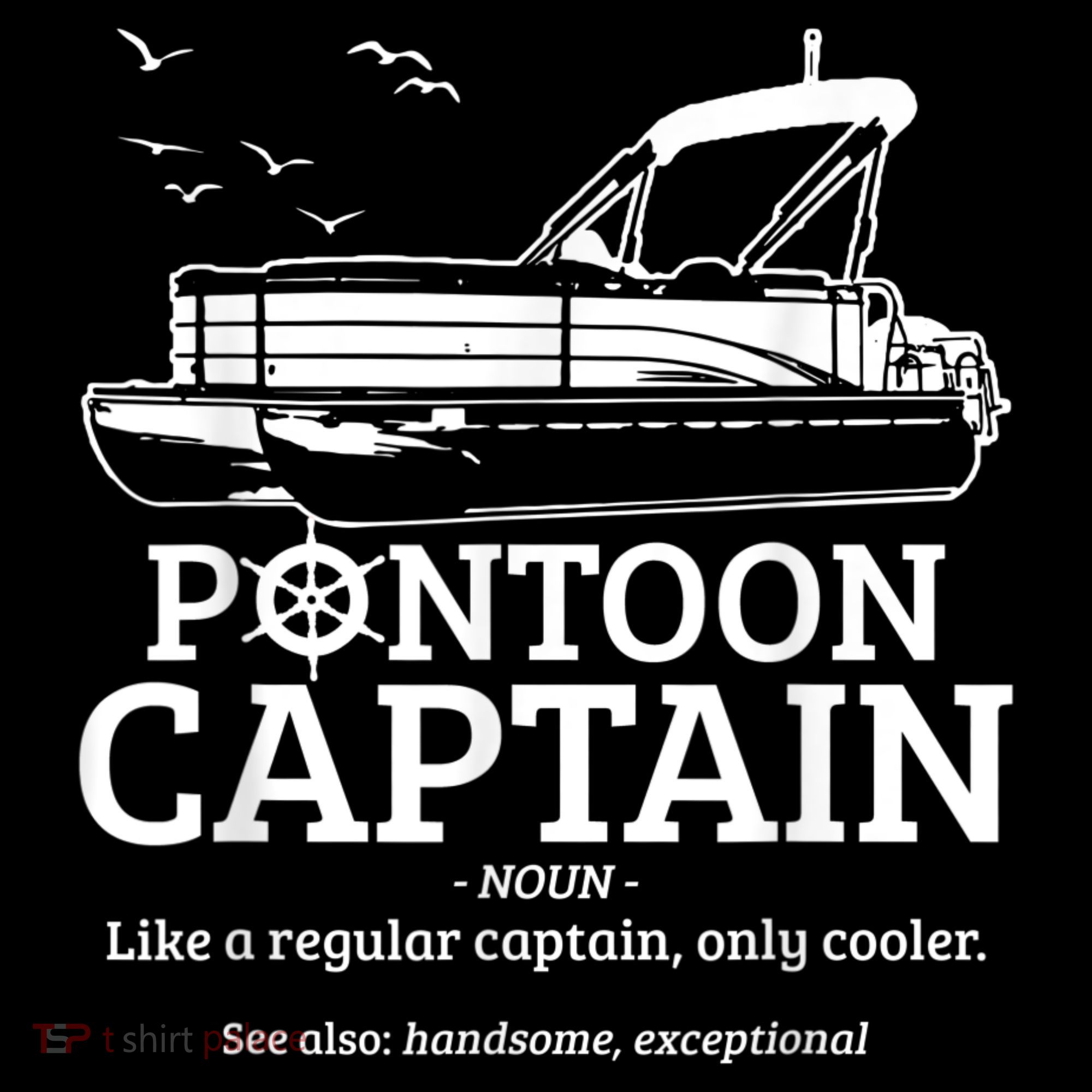 Mens Pontoon Captain Definition Funny Pontoon Boat Boating USA-Made Doggie Bandana