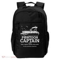 Mens Pontoon Captain Definition Funny Pontoon Boat Boating Backpack thumb 0