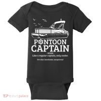 Mens Pontoon Captain Definition Funny Pontoon Boat Boating Baby Bodysuit thumb 0