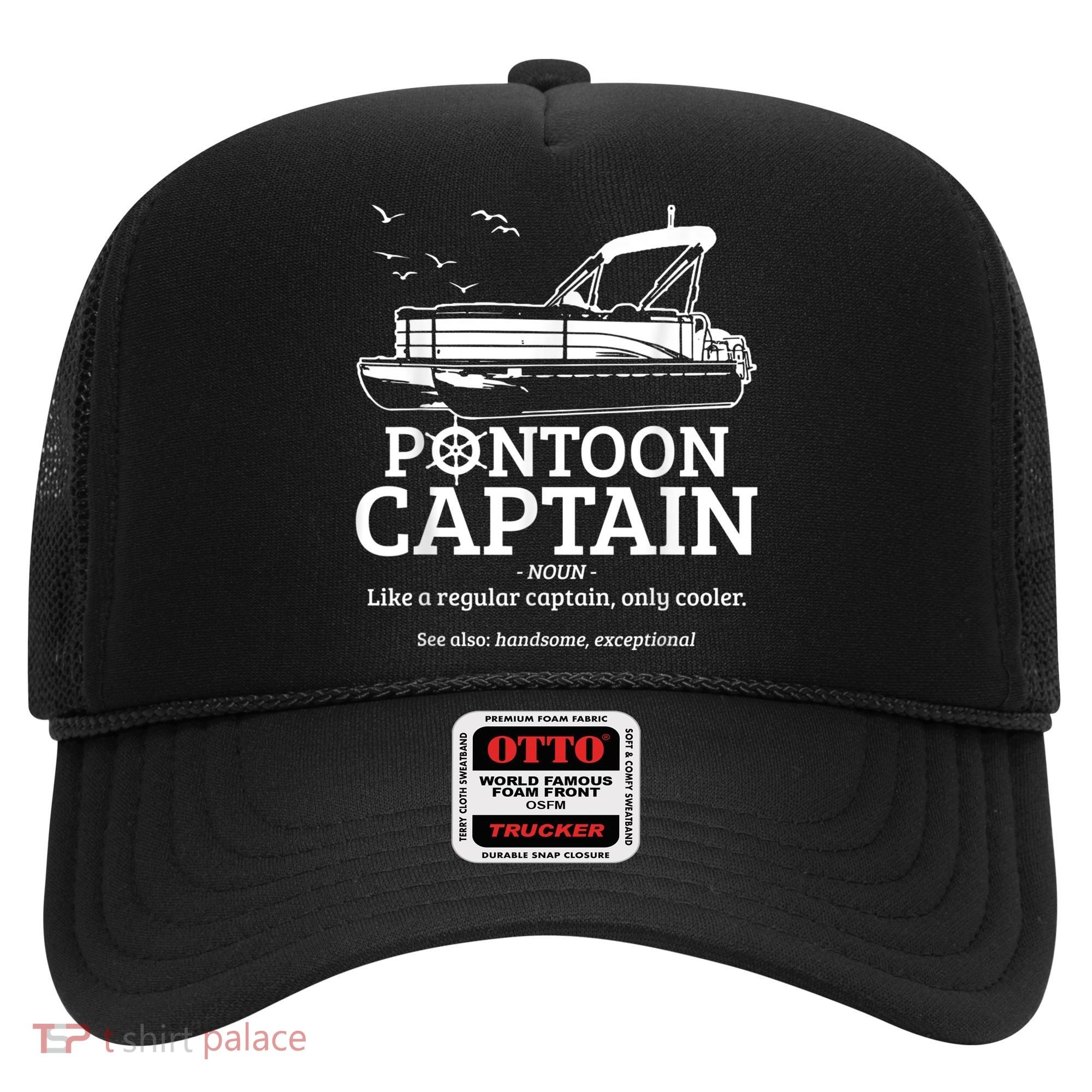 Mens Pontoon Captain Definition Funny Pontoon Boat Boating Hat