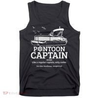 Mens Pontoon Captain Definition Funny Pontoon Boat Boating Tank Top thumb 0