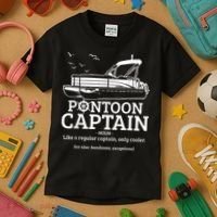Mens Pontoon Captain Definition Funny Pontoon Boat Boating Kids T-Shirt thumb 3