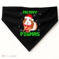 Merry Pigmas Christmas Guinea Pig Santa Hat Light In Snow Great Gift USA-Made Doggie Bandana thumb 0