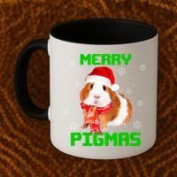Merry Pigmas Christmas Guinea Pig Santa Hat Light In Snow Great Gift Coffee Mug thumb 2