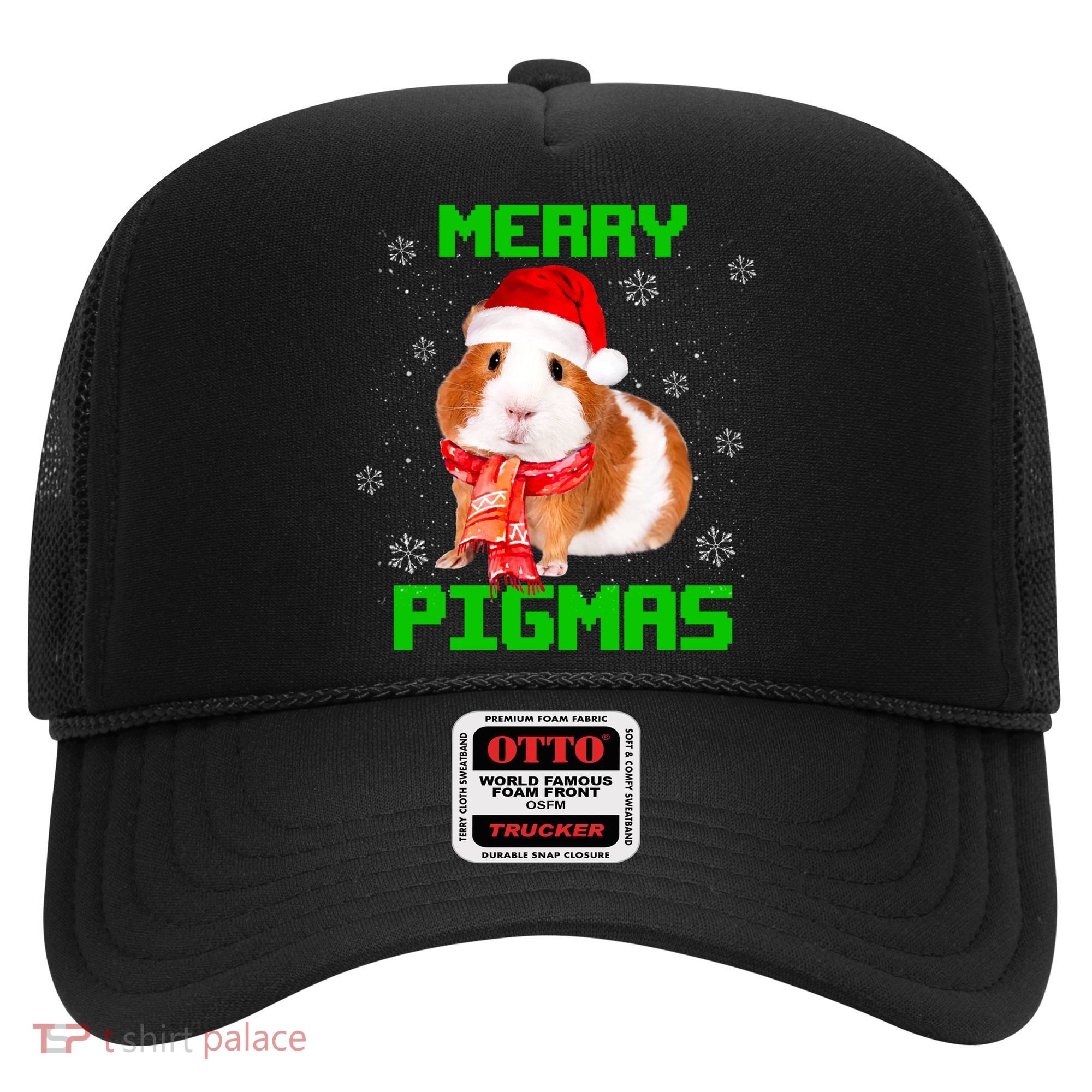 Merry Pigmas Christmas Guinea Pig Santa Hat Light In Snow Great Gift Hat