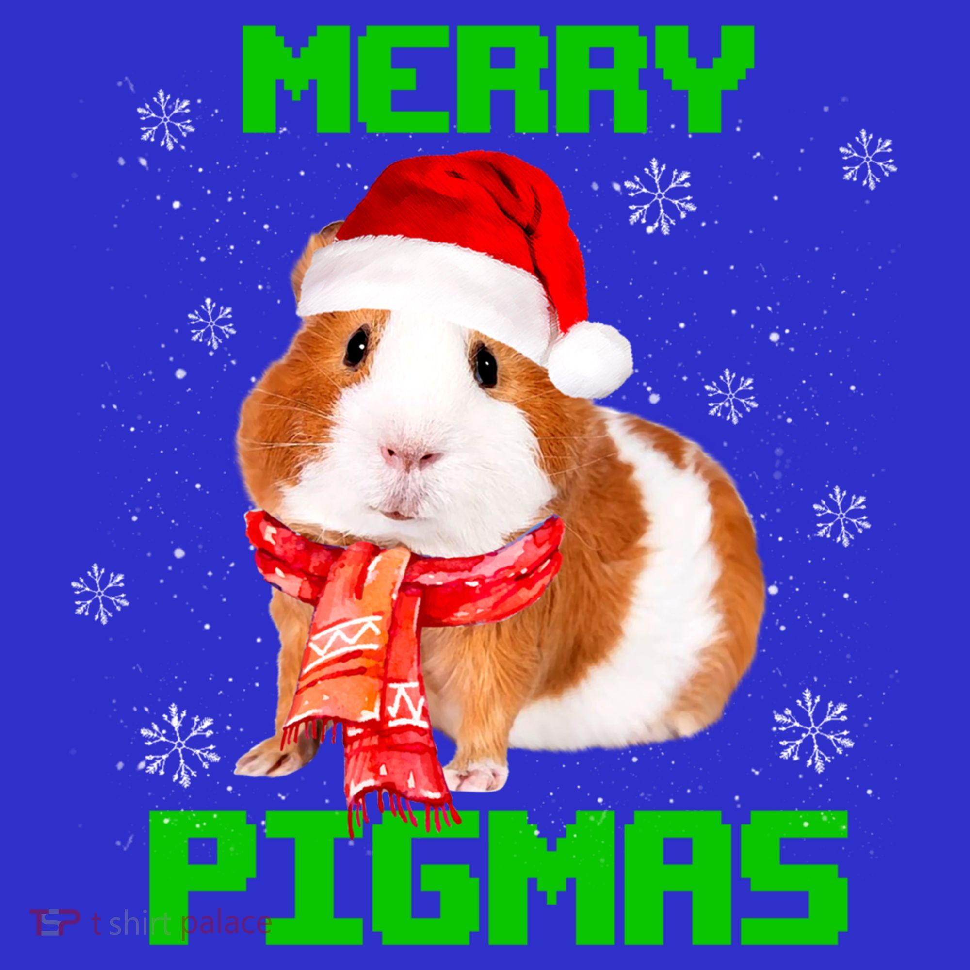 Merry Pigmas Christmas Guinea Pig Santa Hat Light In Snow Great Gift Baby Bodysuit