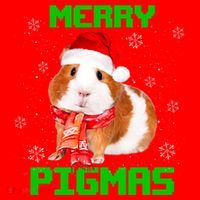 Merry Pigmas Christmas Guinea Pig Santa Hat Light In Snow Great Gift Santa Hat thumb 1