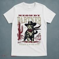 Meowdy Partner Cowboy Cat Vintage Cowboy T-Shirt thumb 5