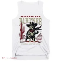 Meowdy Partner Cowboy Cat Vintage Cowboy Tank Top thumb 0