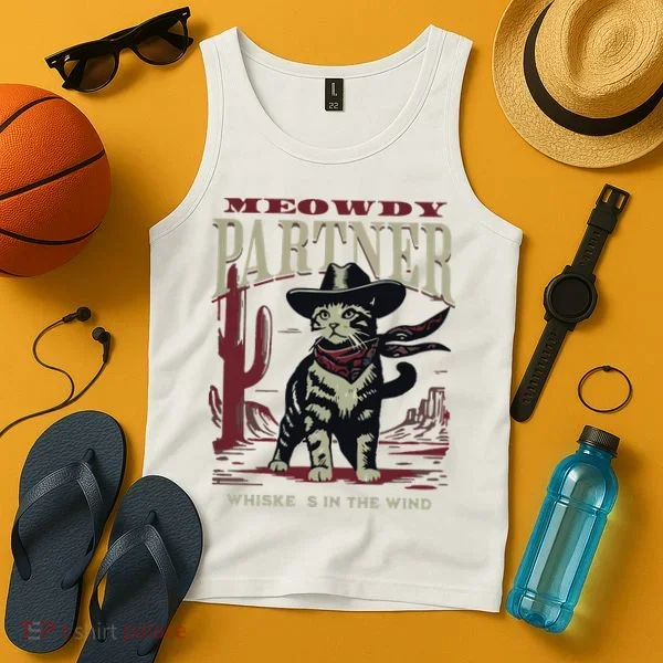 Meowdy Partner Cowboy Cat Vintage Cowboy Tank Top