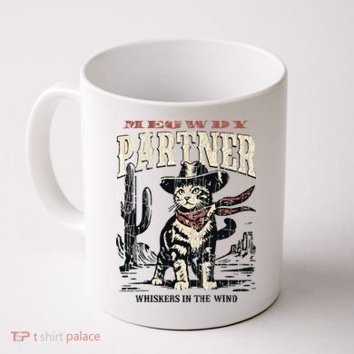 Meowdy Partner Cowboy Cat Vintage Coffee Mug