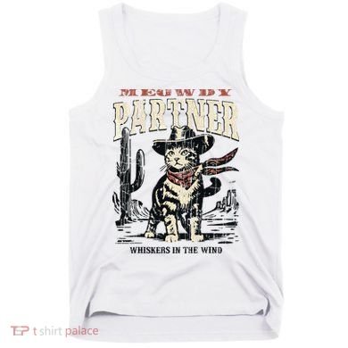 Meowdy Partner Cowboy Cat Vintage Tank Top