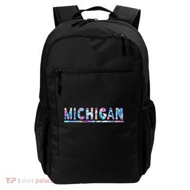 Michigan Patterned Curves Logo Backpack