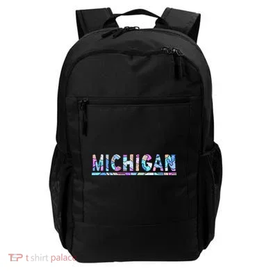 Michigan Patterned Curves Logo Backpack