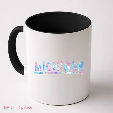 Michigan Patterned Curves Logo Coffee Mug