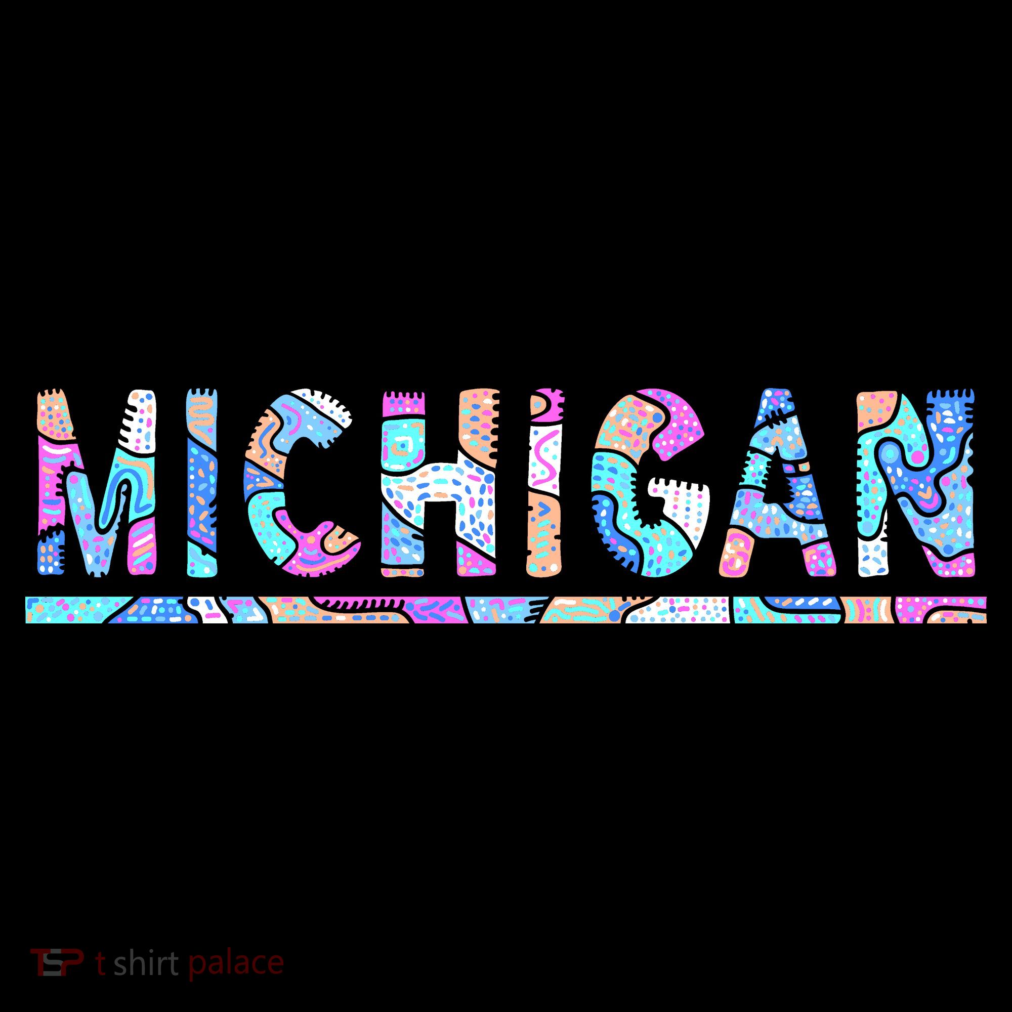 Michigan Patterned Curves Logo Coffee Mug