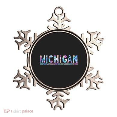 Michigan Patterned Curves Logo Ornament