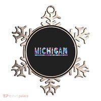 Michigan Patterned Curves Logo Ornament thumb 0