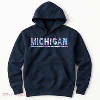 Michigan Patterned Curves Logo Hoodie thumb 0