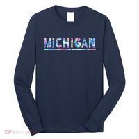 Michigan Patterned Curves Logo Long Sleeve Shirt thumb 0