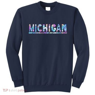 Michigan Patterned Curves Logo Sweatshirt