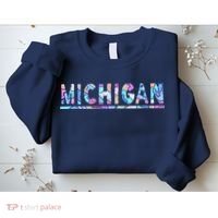 Michigan Patterned Curves Logo Sweatshirt thumb 2
