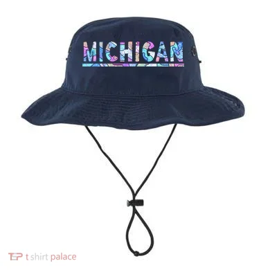 Michigan Patterned Curves Logo Bucket Hat