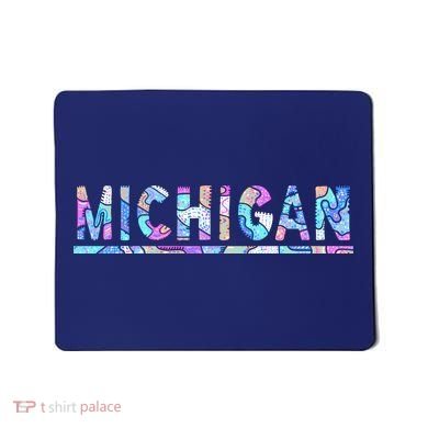 Michigan Patterned Curves Logo Mousepad